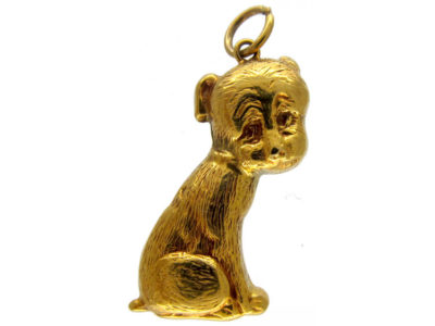 Gold Dog Charm