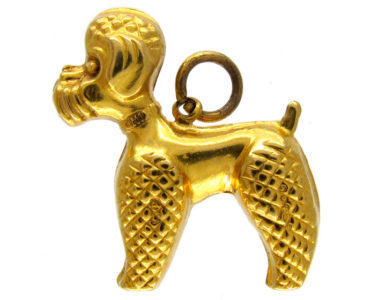 Gold Poodle Charm