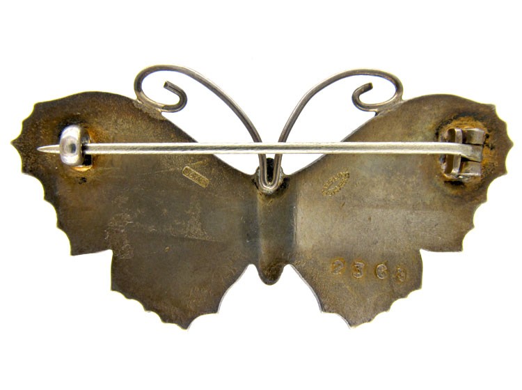 Peacock Design Butterfly Brooch