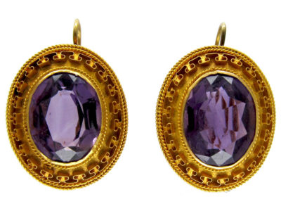 Gold & Amethyst Earrings