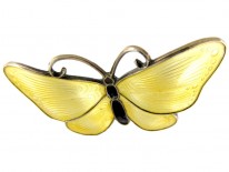 Pale Yellow Butterfly Brooch