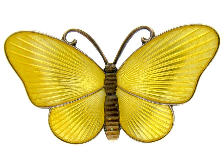 Small Yellow Butterfly Brooch