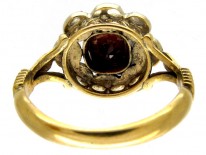 Georgian Garnet & Diamond Ring