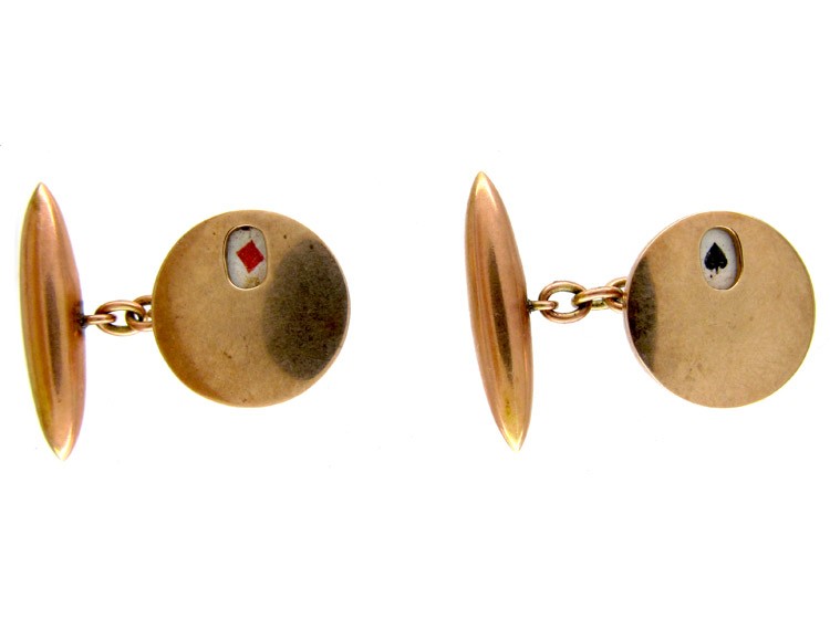Cufflinks Depicting The Different Suits (cards)
