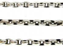 Victorian Silver Long Guard Chain