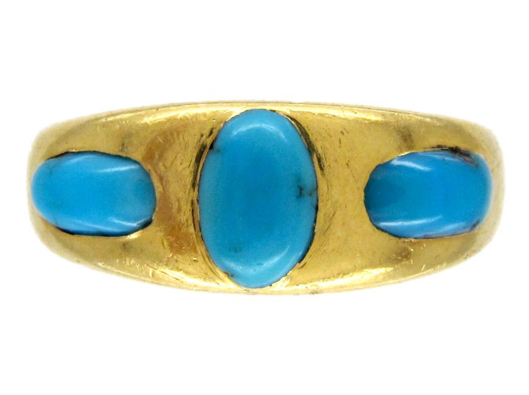 Victorian Three Stone Turquoise Ring