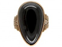 Victorian Cabochon Garnet Gold Ring
