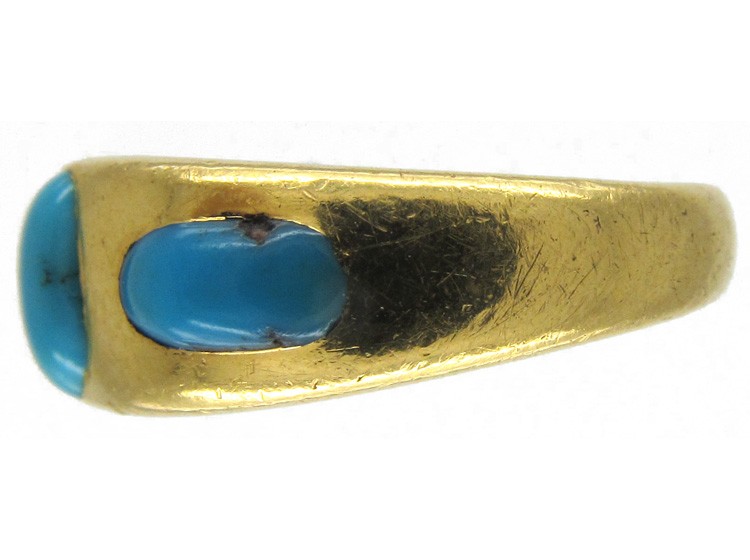 Victorian Three Stone Turquoise Ring