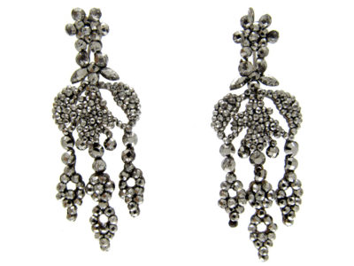 Georgian Cut Steel Drop Earrings
