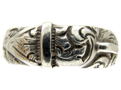 Silver Victorian Buckle Ring