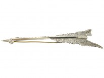 Large Silver Victorian Scottish Arrow Brooch