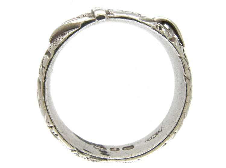 Silver Victorian Buckle Ring