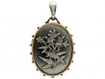 Silver & Gold Overlay Oval Victorian Locket
