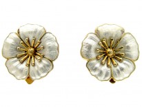 Silver Gilt Flower Earrings