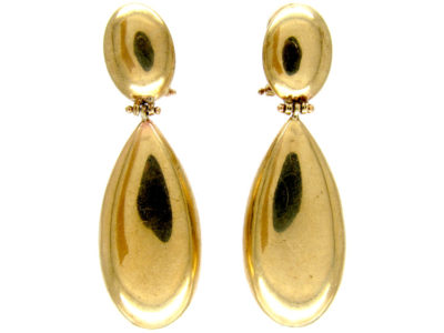 Italian 15ct Gold Drop Earrings