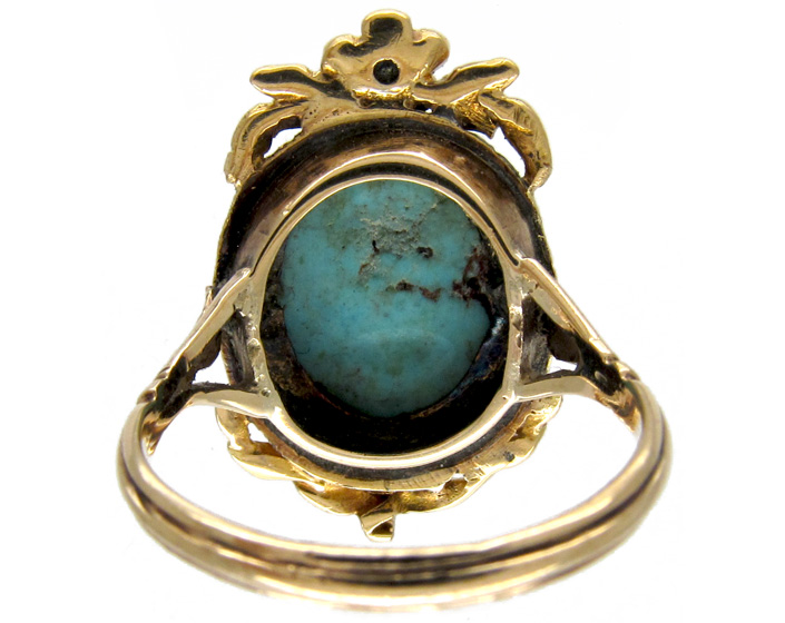 Carved Turquoise Head Ring
