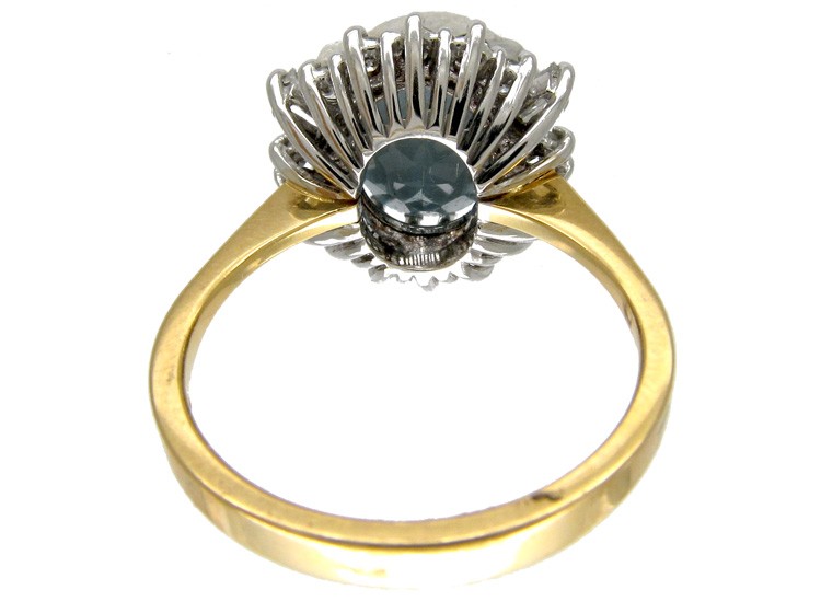Aquamarine & Diamond 1960s Ring