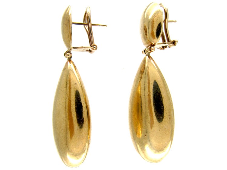 Italian 15ct Gold Drop Earrings