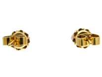 Diamond Solitaire 18ct Gold Edwardian Earrings