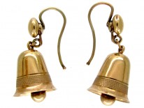 Gold Drop Bell Earrings