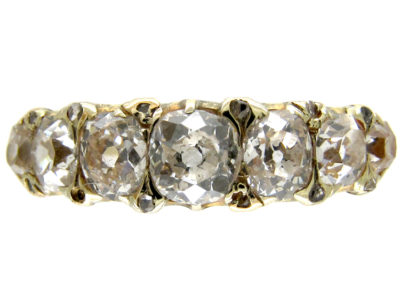 Diamond Seven Stone Victorian Ring