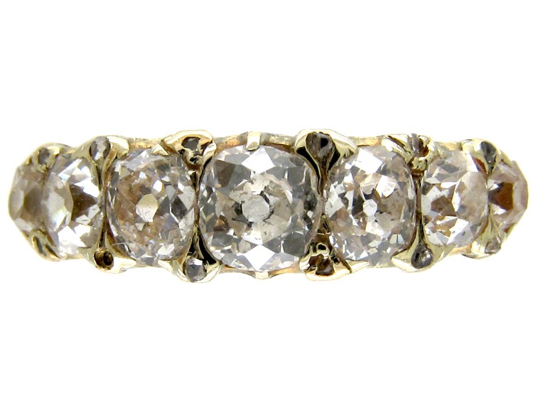 Diamond Seven Stone Victorian Ring