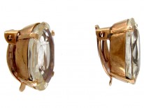 Citrine Gold Clip Earrings