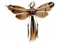 Enamel & Diamond Set Edwardian Butterfly Brooch