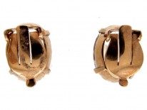 Citrine Gold Clip Earrings