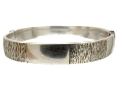 Silver 1970s Bangle