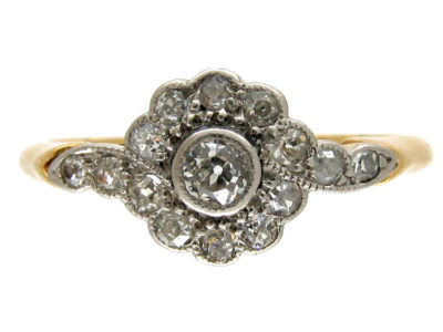 Edwardian Diamond Daisy Cluster Ring