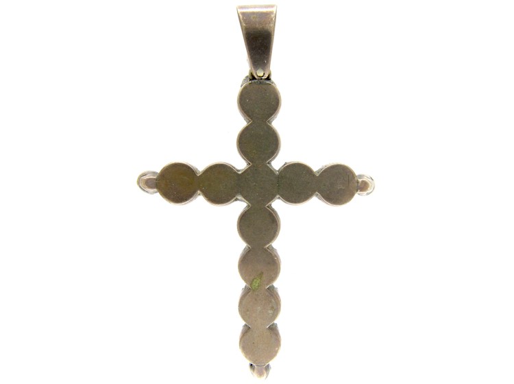 Silver & Paste Cross Pendant