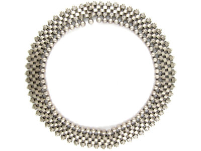 Victorian Wide Silver Collar