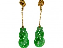 Jade & Gold Drop Earrings