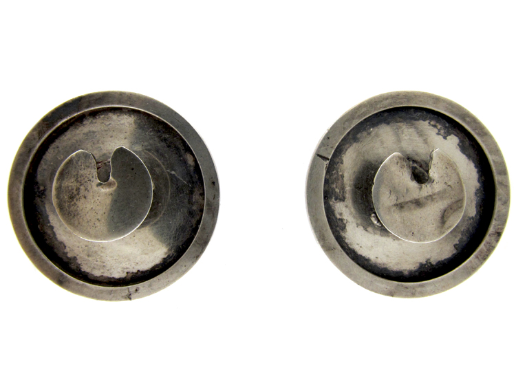 Victorian Silver & Niello Large Studs of Erotic Ladies (28D) | The ...