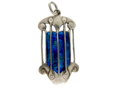 Art Nouveau Silver & Enamel Pendant by James Fenton