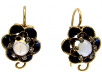 Opal & Diamond French Earrings