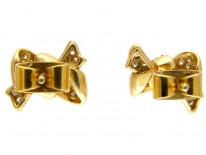 18ct Gold Diamond Bow Earrings