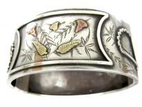Victorian Silver & Gold Overlay Bangle