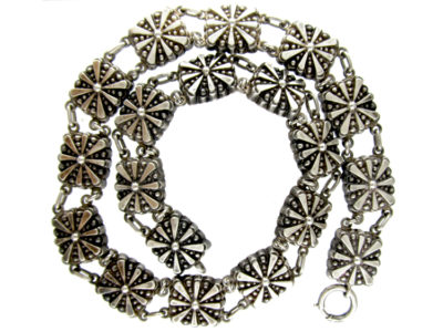 Victorian Silver Collar with Square Sections