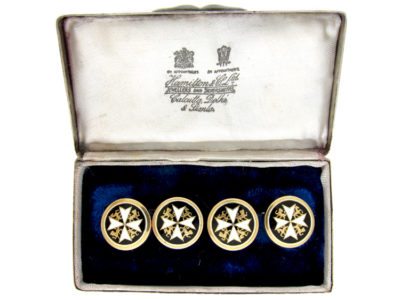 Maltese Cross Enamel Cufflinks