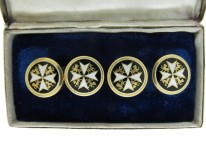 Maltese Cross Enamel Cufflinks