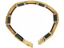 Onyx & 14ct Gold Art Deco Bracelet