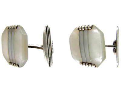 Mother of Pearl & Silver Cufflinks