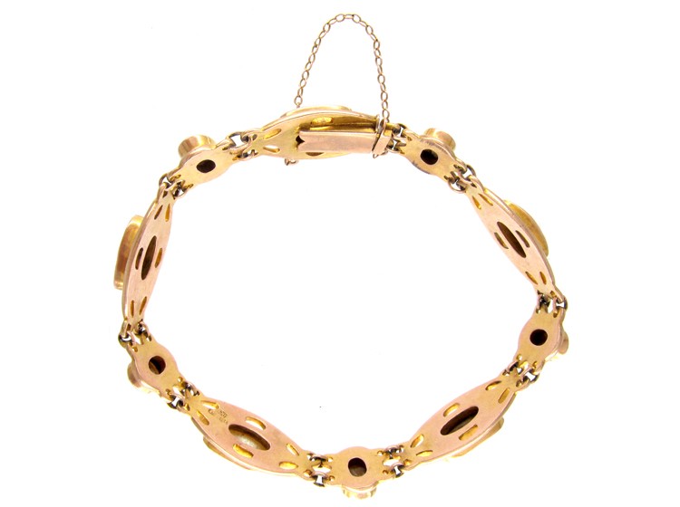 Art Nouveau Blister Pearl Gold Bracelet