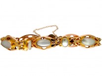 Art Nouveau Blister Pearl Gold Bracelet