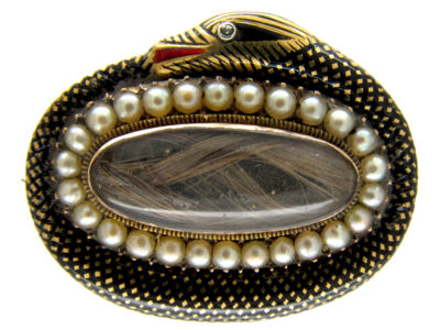 Georgian Gold Snake Memorial Brooch