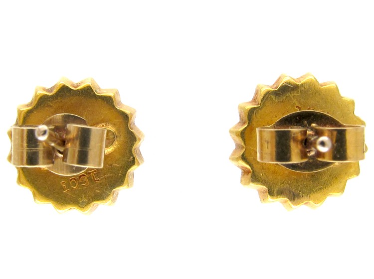 15ct Gold Victorian Round Earrings