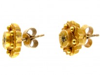 15ct Gold Victorian Round Earrings