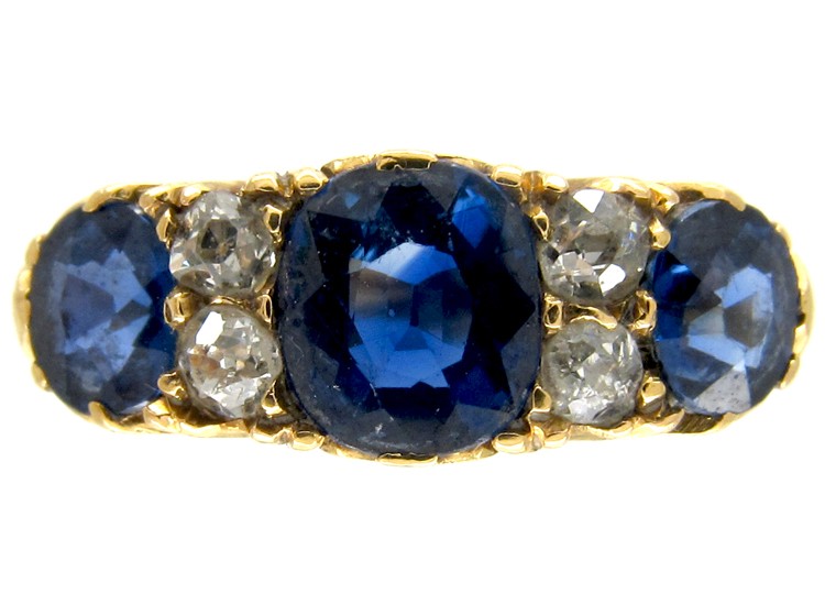 Victorian Sapphire & Diamond Engagement Ring